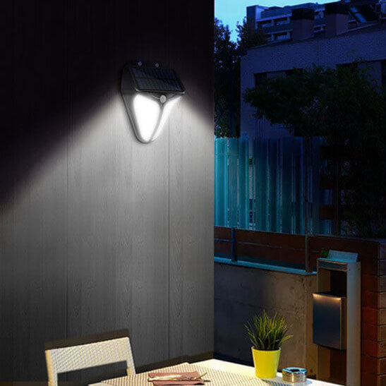 Stornfield | Lampe murale LED extérieure étanche avec capteur de corps intelligent triangle solaire
