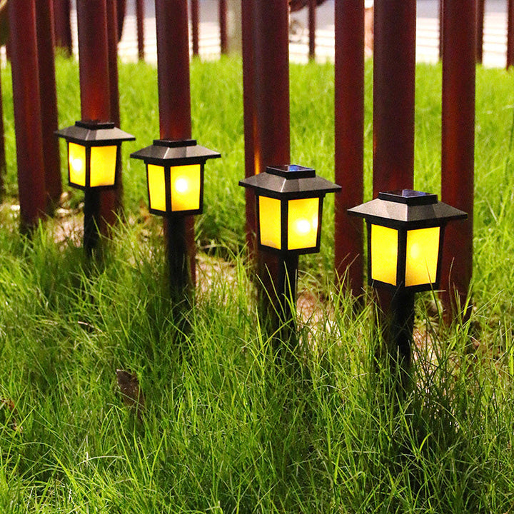 Modern Minimalist Waterproof Solar Square ABS PVC LED Outdoor Landscape Light For Garden | Stornfield