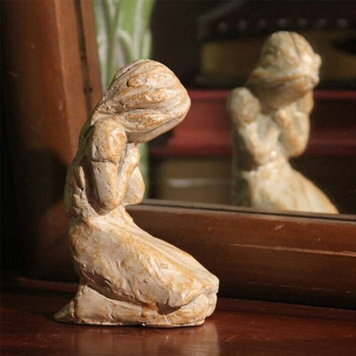 Stornfield | Sweet Hour of Prayer, beautiful hand-cast inspiring sculpture of a praying woman