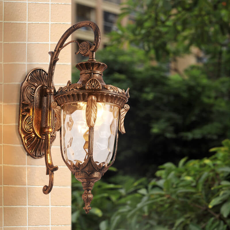 European Deluxe Lantern Outdoor Waterproof 1-Light Wall Sconce Lamp | Stornfield