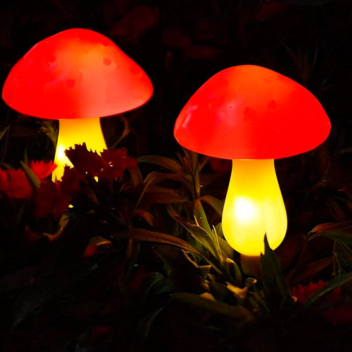 Solar LED Lamp - 3 pieces - mushrooms | Stornfield