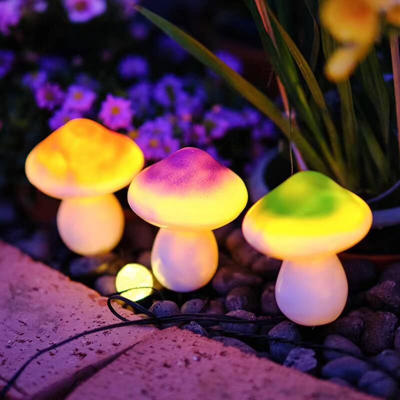 Solar Outdoor Resin Mushroom LED Garden Ground Insert Decorative Landscape Light | Stornfield