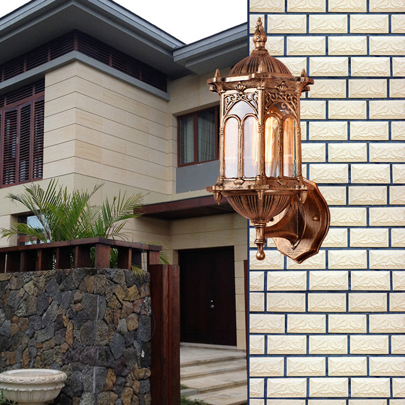 Traditional European Waterproof Cylinder Aluminum Glass 1-Light Wall Sconce Lamp For Garden | Stornfield