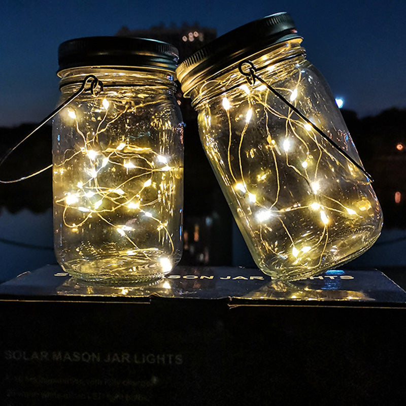Modern Art Deco Waterproof Solar Glass Stainless Steel Copper Wire Star LED String Lights Outdoor Lighting For Garden | Stornfield