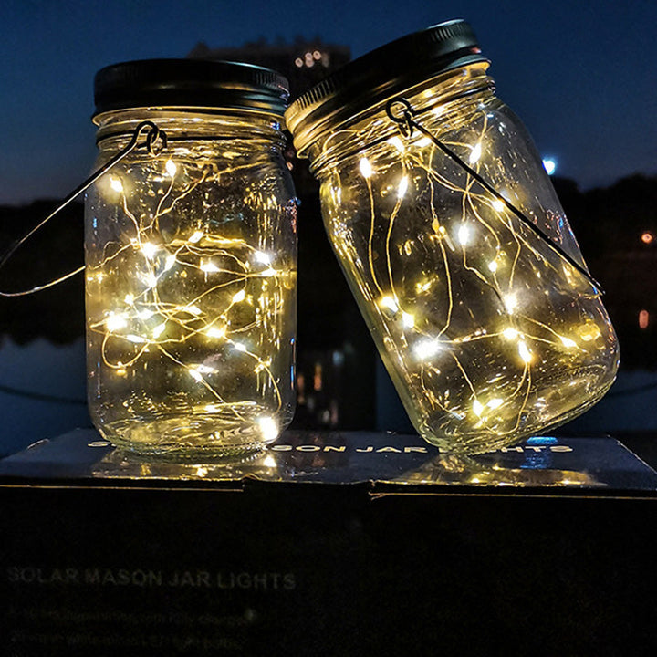 Modern Art Deco Waterproof Solar Glass Stainless Steel Copper Wire Star LED String Lights Outdoor Lighting For Garden | Stornfield