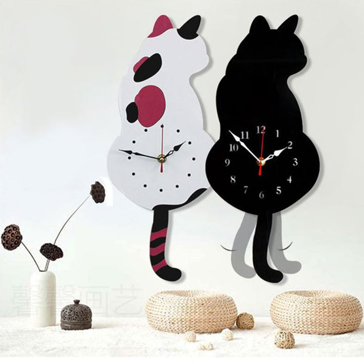 Nordic Cat Wagging Tail Wall Clock | Stornfield