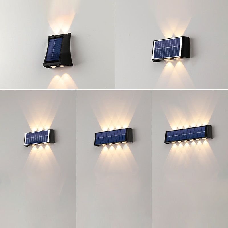 Stornfield | Simplicité Moderne Applique Murale Étanche Solaire Rectangulaire ABS PMMA LED Pour Patio Extérieur