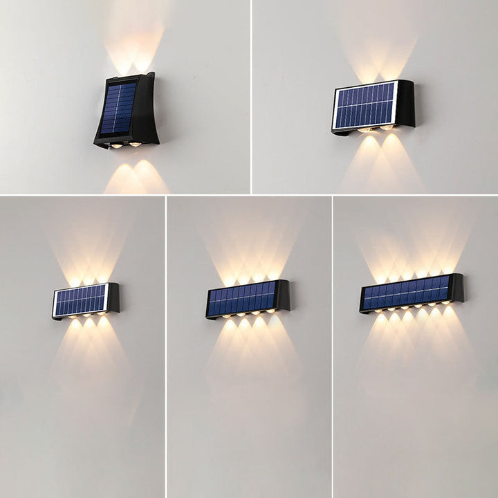 Stornfield | Simplicité Moderne Applique Murale Étanche Solaire Rectangulaire ABS PMMA LED Pour Patio Extérieur