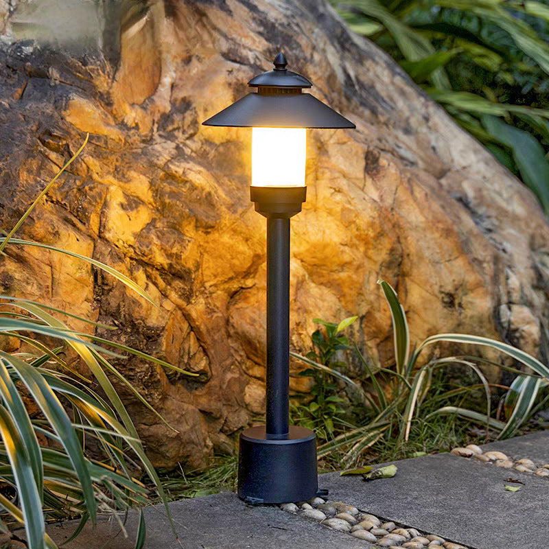 Modern Minimalist Umbrella Waterproof Aluminum Marble LED Outdoor Light For Garden | Stornfield