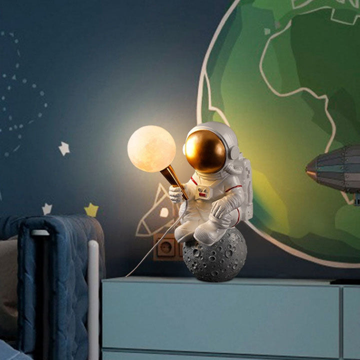 Stornfield | CosmoBuddy Astronaut Wall Lamp | Creative Design | Resin & ABS | LED Bedroom Lamp