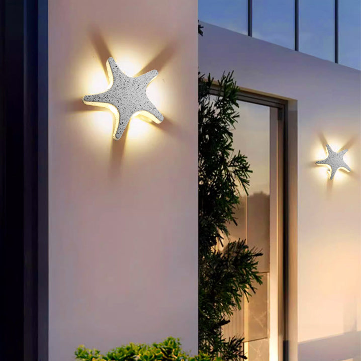 Stornfield | Contemporary Simplicity Outdoor Waterproof LED Starfish Design Aluminum Wall Light