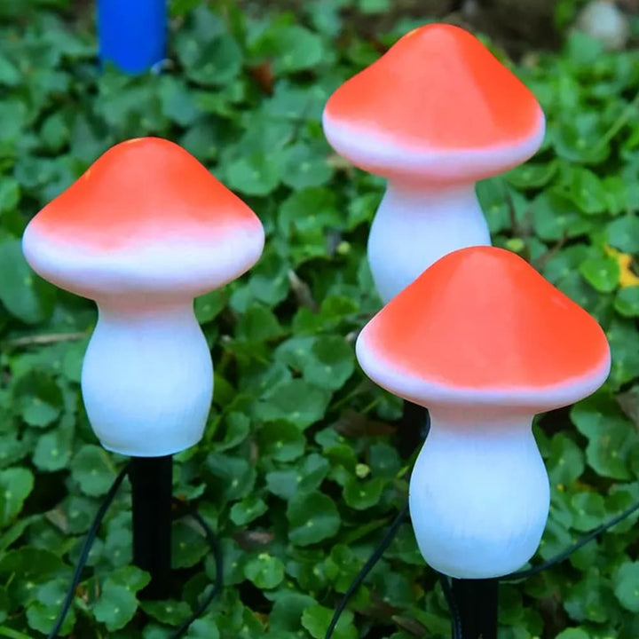 Solar LED Lamp - 3 pieces - mushrooms | Stornfield