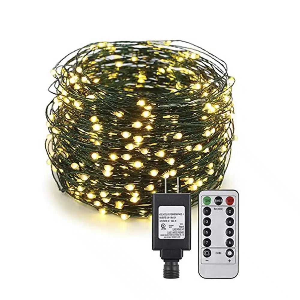 LED string lights with remote control and 8 light settings – 30/40/50 meters – | Stornfield