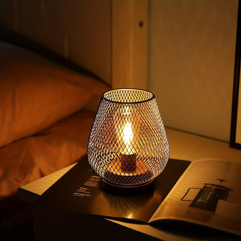 Stornfield | RusticMesh Table Lamp Set - Industrial Style & Atmospheric Lighting