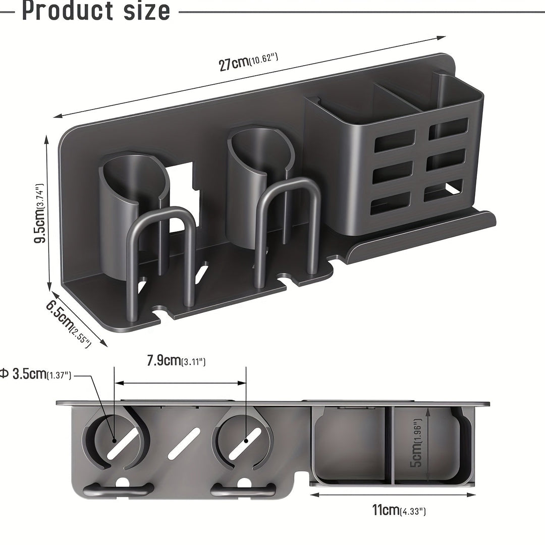 Stornfield | BristleHub Wall-Mounted Electric Toothbrush Holder – Aluminium Bathroom Organiser with Drainage Holes