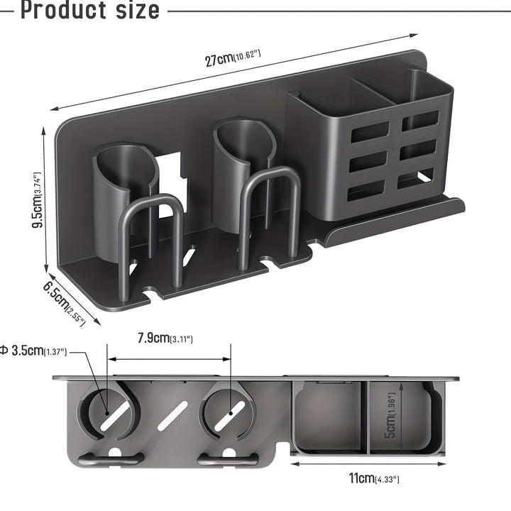 Stornfield | BristleHub Wall-Mounted Electric Toothbrush Holder – Aluminium Bathroom Organiser with Drainage Holes