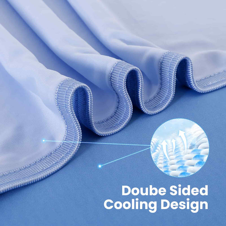 Q-Max > 0.5 Gradient Blue Cooling Blanket – Double-Sided, Breathable & Machine Washable | Stornfield
