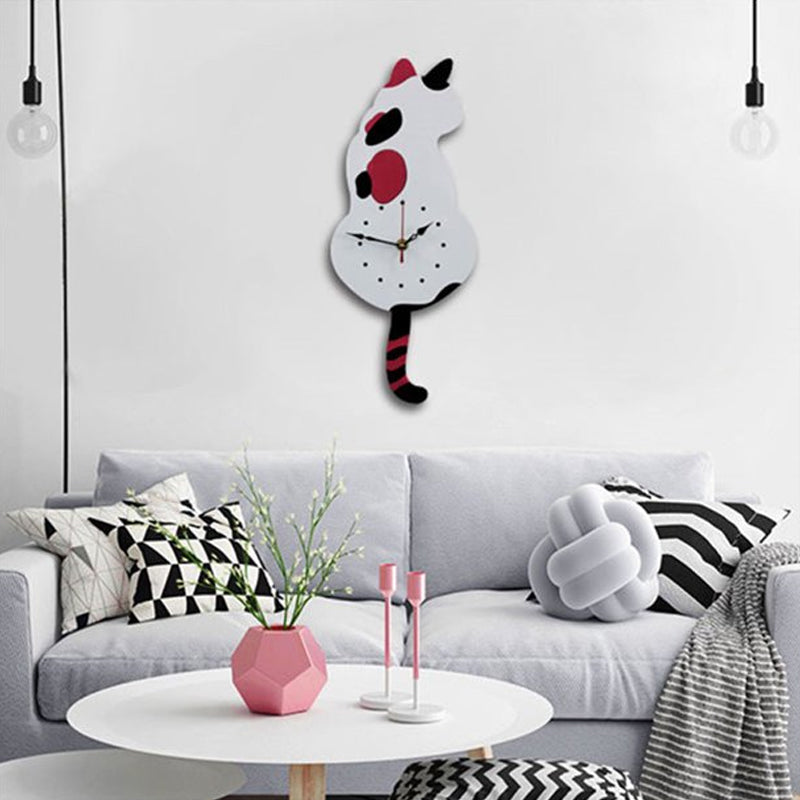 Nordic Cat Wagging Tail Wall Clock | Stornfield