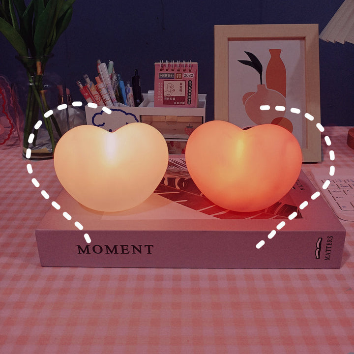 Stornfield | LuvSphere Silicone LED Night Light | Heart-Shaped Design | Table Lamp | Warm Ambient Light | Decorative