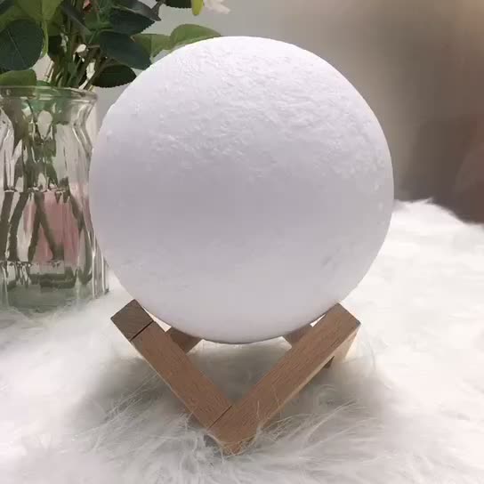 Stornfield | Rechargeable Miniature Creative LED Table Lamp 1 Light 3D Printed Moon