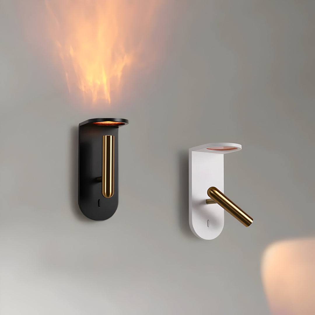 Stornfield Adjustable Nordic LED Wall Lamp with Flame Effect