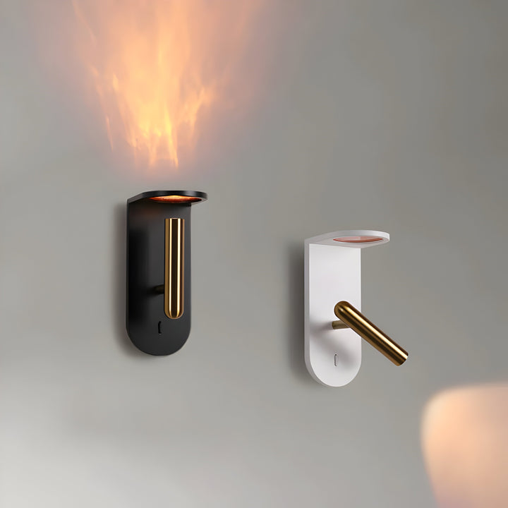 Stornfield Adjustable Nordic LED Wall Lamp with Flame Effect