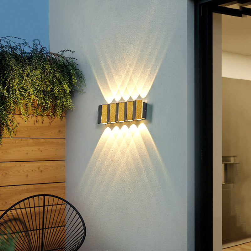 Stornfield | Modern Light Luxury Golden Aluminum Outdoor Waterproof Terrace LED Wall Lamp