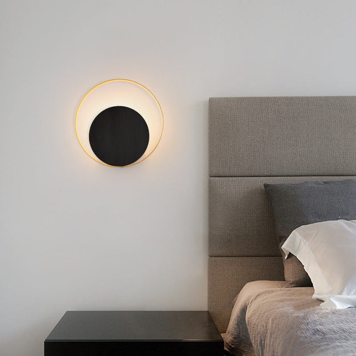 Stornfield | Modern Minimalist Circular Iron 1-Light Sconce for Bedroom