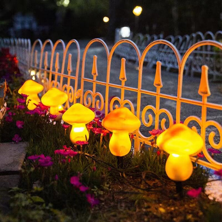 Solar Outdoor Resin Mushroom LED Garden Ground Insert Decorative Landscape Light | Stornfield