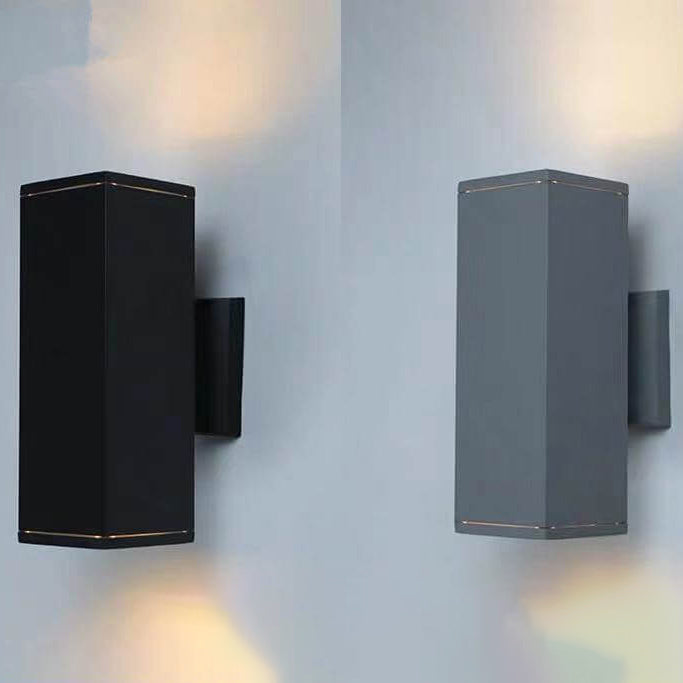 Modern Minimalist Square Column LED Luminous Outdoor Waterproof Wall Sconce Lamp | Stornfield