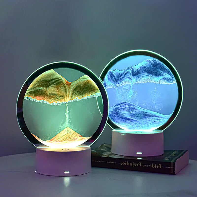 Stornfield | Creative Quicksand Round Hourglass 3D Night LED Table Lamp