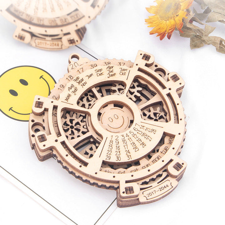 Wooden Mechanical Gear Perpetual Calendar Model Kits | Stornfield