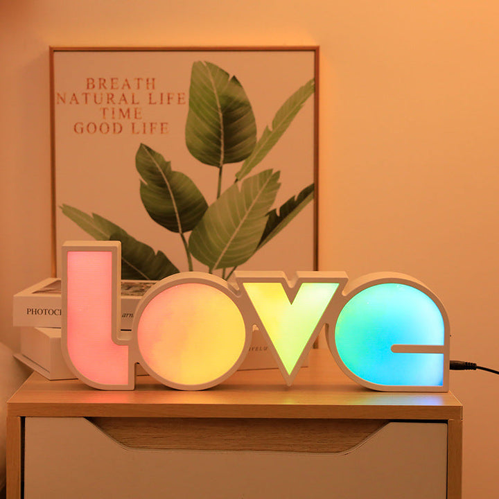 Stornfield | PS LOVE Letters Waterproof LED Table Lamp Modern Art Deco for Bedroom