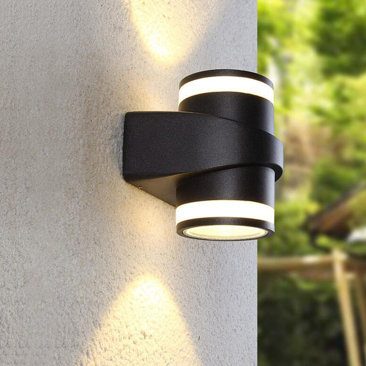 Modern Cylindrical Die-Cast Aluminum LED Waterproof Outdoor Garden Wall Light | Stornfield