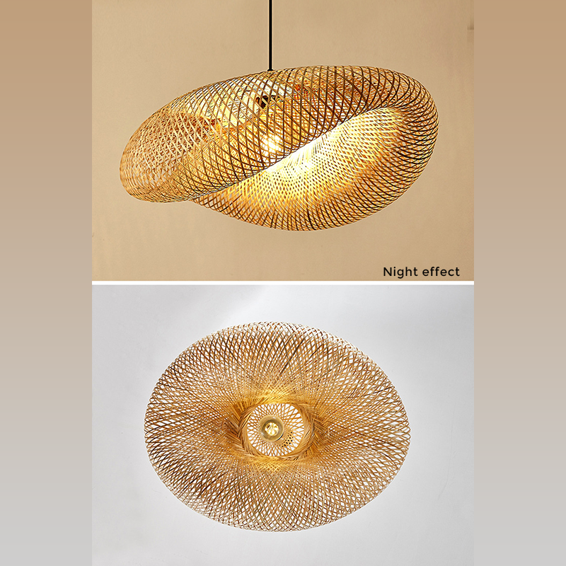 Stornfield | Bamboo Woven Rattan - Pendant Light - LED - Light