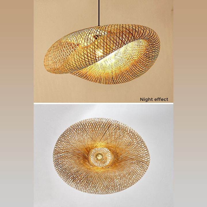 Stornfield | Bamboo Woven Rattan - Pendant Light - LED - Light