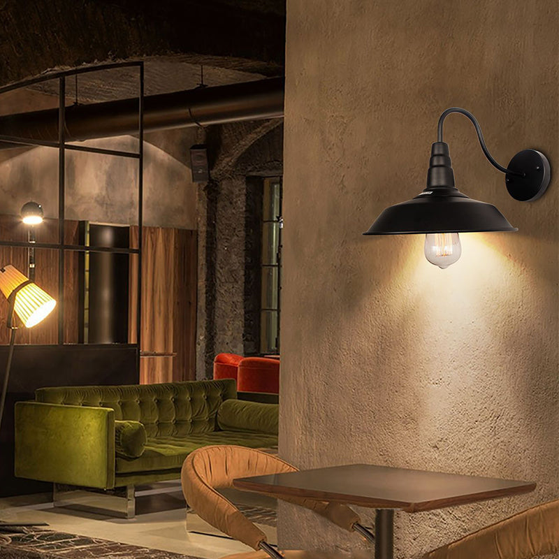 Stornfield | Noctura Classic Wall Lamp | Vintage Design | Iron Frame with Round Glass Lampshade | 1-Light Dining Room Lighting