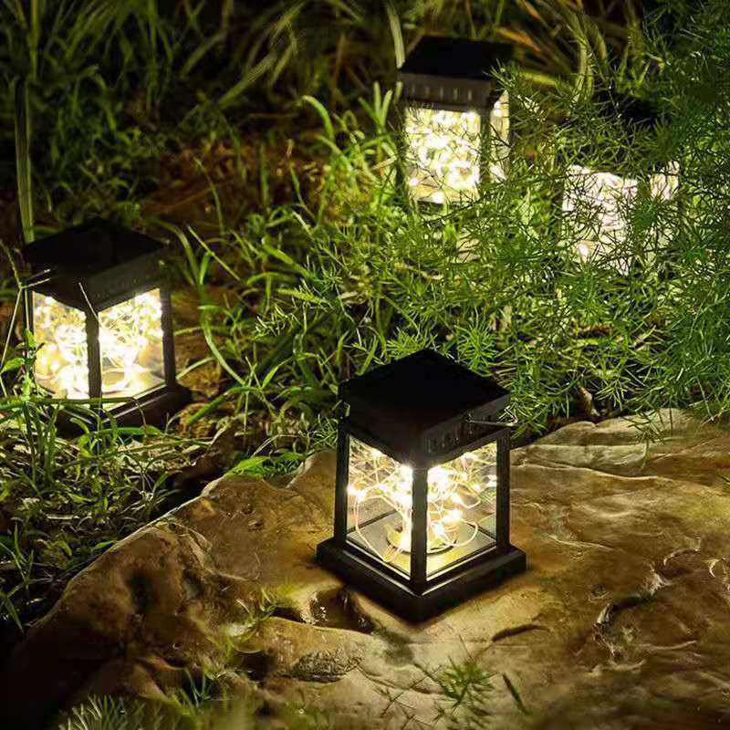 Modern Minimalist Solar Rectangular Iron Glass LED Outdoor Light For Garden | Stornfield