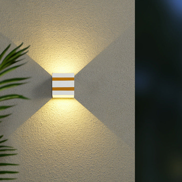 Outdoor Minimalist Square Cube Aluminum Waterproof LED Wall Sconce Lamp | Stornfield