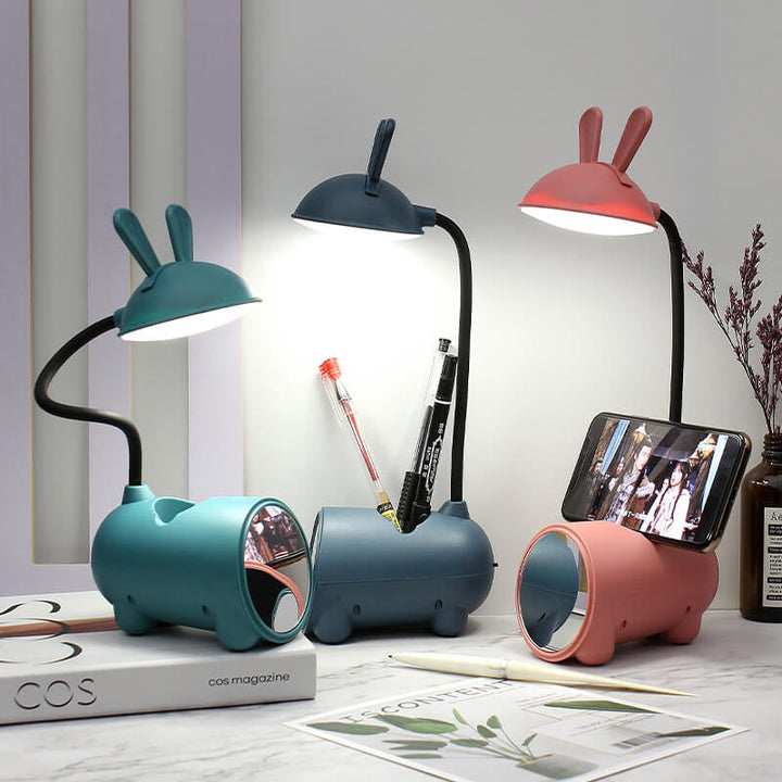 Stornfield | USB LED Touch Desk Lamp Creative Rabbit Shaped Pen Holder Cartoon