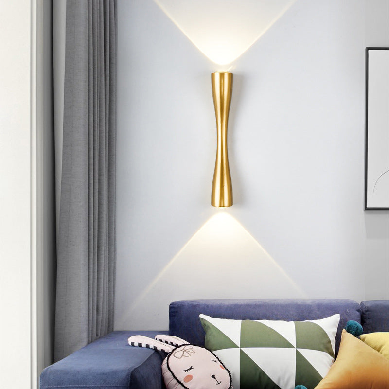 Stornfield | Modern Simple Long Horn 2-Light LED Indoor and Outdoor Wall Sconce