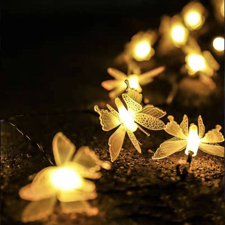 Stornfield | Luminelle LED Garland | Butterfly Design | For Garden, Balcony & Terrace | Outdoor Decor