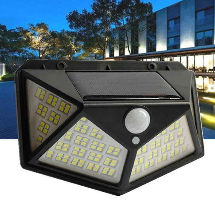 Solar Outdoor 162 LED Outdoor Waterproof Body Sensor Garden Lighting Wall Sconce Lamp | Stornfield