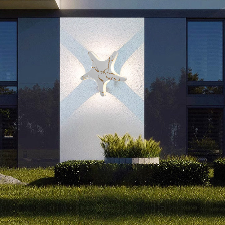 Stornfield | Contemporary Simplicity Outdoor Waterproof LED Starfish Design Aluminum Wall Light