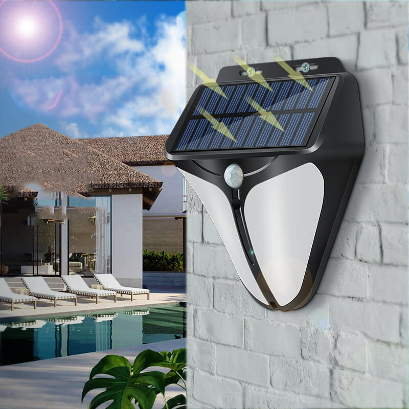 Stornfield | Lampe murale LED extérieure étanche avec capteur de corps intelligent triangle solaire