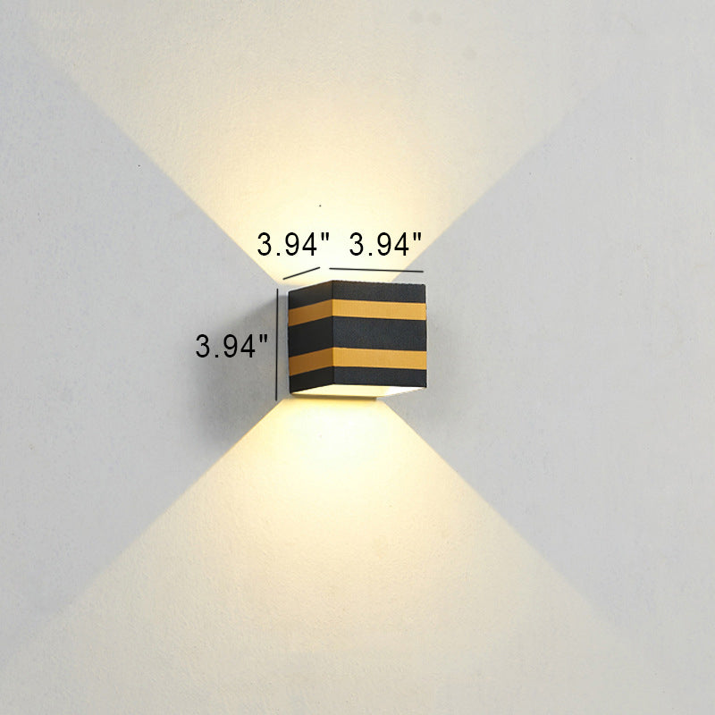 Outdoor Minimalist Square Cube Aluminum Waterproof LED Wall Sconce Lamp | Stornfield