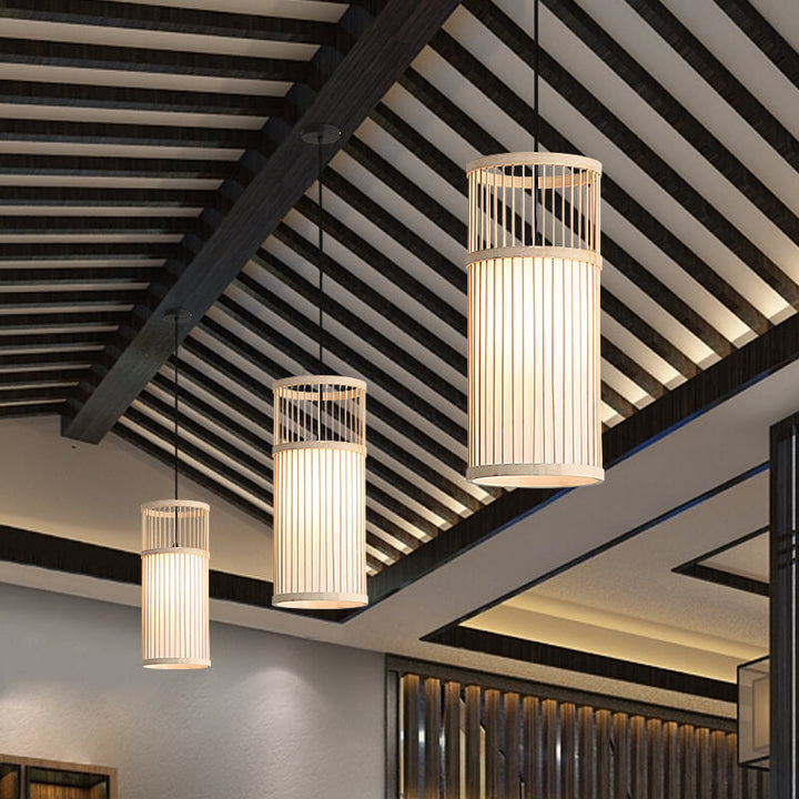 Stornfield | Zen Bambora Pendant Light | Hand-Woven Bamboo Lantern | Japanese Design | Natural Elegance