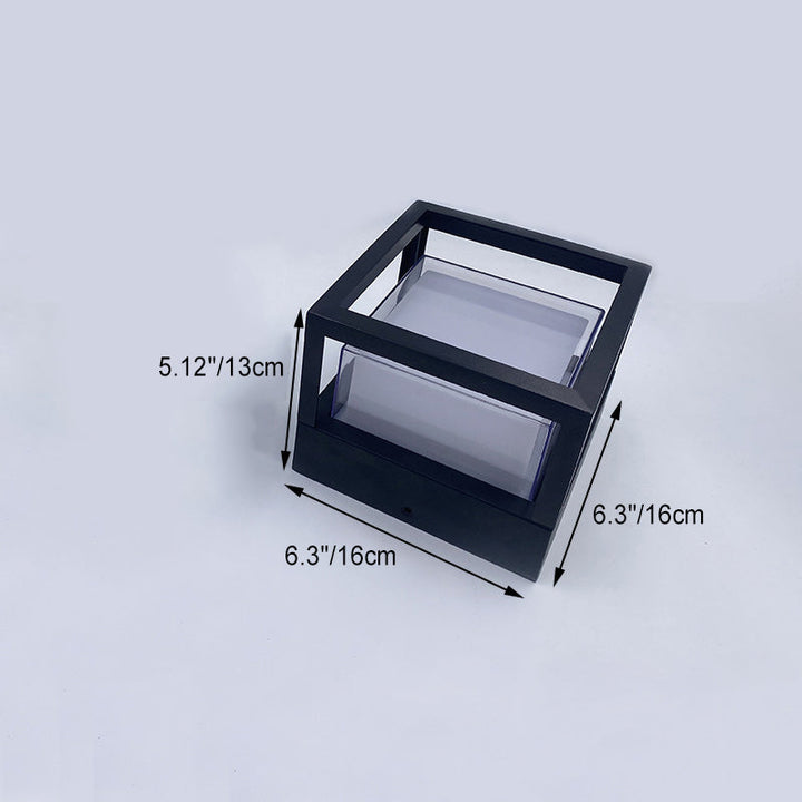 Modern Minimalist Waterproof Square Aluminum Acrylic LED Outdoor Wall Sconce Lamp For Garden | Stornfield