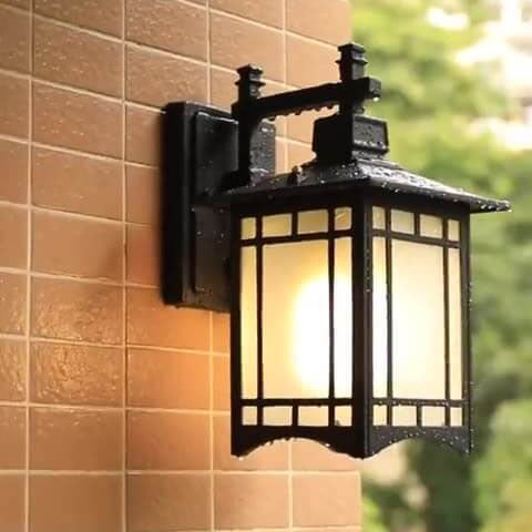 Modern Waterproof Solar Aluminum Chinese Pavilion Shape 1-Light Wall Sconce Lamp | Stornfield