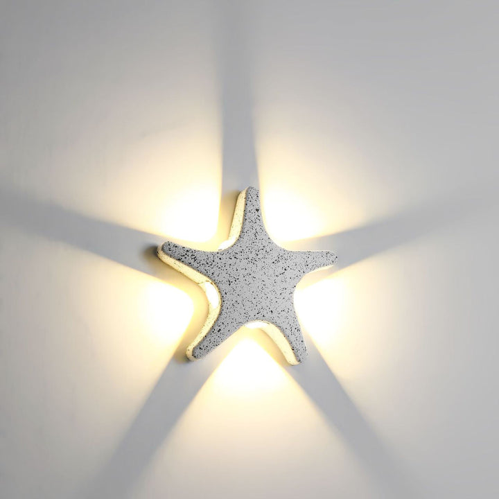 Stornfield | Contemporary Simplicity Outdoor Waterproof LED Starfish Design Aluminum Wall Light